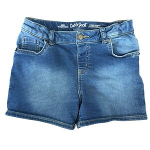 Cat & Jack Blue Denim Girls Shorts Sz 10/12 Ultimate Stretch